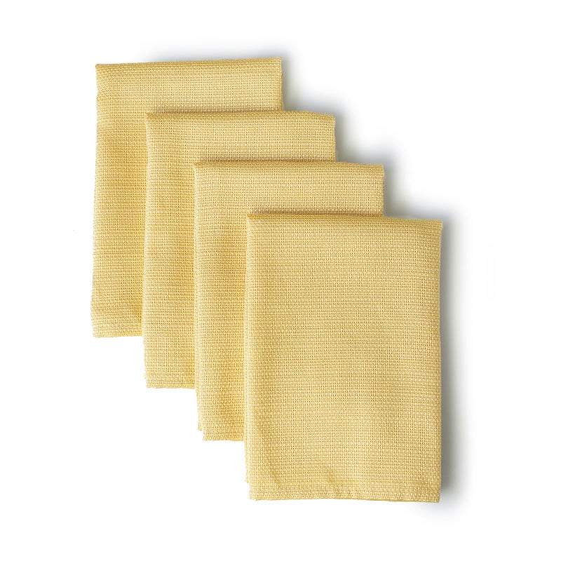 Benson Mills Cameron Textured Fabric Cloth Napkins, for Everyday Home Dining, Parties, Fall, Autumn, Holiday, and Thanksgiving Tablecloths (18" x 18" Napkin Set of 4, Sunshine/Yellow) - Image 2